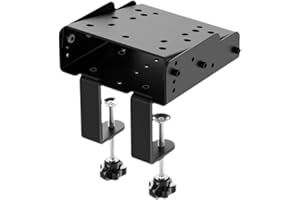 Vsenkes ゲームレースホイールスタンドデスクブラケットデスククランプ調整可能クランプ安定ポータブル最大7 cmデスクトップテーブルマウントマウント