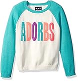 The Children's Place Girls' Big Girls' Colorblock Sweater Snow Large/10/12 [並行輸入品]