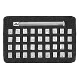 HUIKKJP サムコス レザークラフト刻印セット 36 個入り（6.5mm） 英字/数字 打刻印ポンチ 手作り DIY 工具
