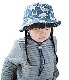 (ビグッド)Bigood ビーチハット 子供 サファリハット つば広 男の子 日よけ UVカット 赤ちゃん ベビー 帽子 キッズ 女の子 保育園 春夏 日焼け ブルー46cm