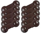 Babystity 開閉禁止 はがせる 引き出し ストッパー ベビーガード 回転式 茶 (10個)