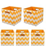 Modern Littles Organization Bundle Storage Bins, Bold Orange Chevron, 5 Count by Modern Littles