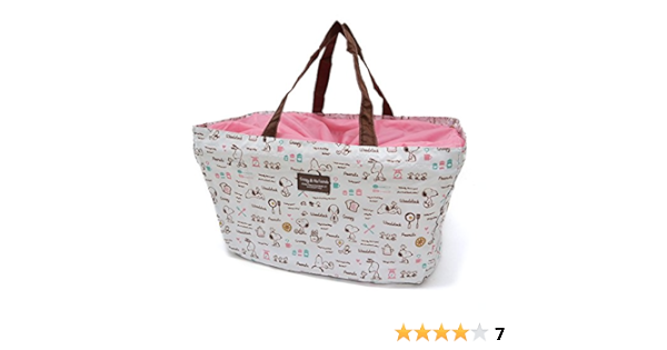 Amazon スヌーピー Snoopy 買い物保冷バッグ ピンク シューズ バッグ