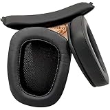 misodiko イヤーパッド クッション ヘッドバンドキット 交換用 Logitech G633 G933 G635 G935 G633S G933S ゲーム用ヘッドセット(ブラックプロテインレザー)