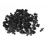 DealMux車のブラックホール6ミリメートルドアフェンダープラスチックリベットねじファスナーの100pcs
