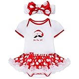 （アイム）iiniim　女児ベビー　ロンパース　水玉模様ヘッドバンド付き　　クリスマス赤ちゃん服　　仮装 コスチューム イベント　日常身なり　パーティー　結婚式　お誕生日　写真　記念日　0-3/3-6