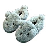 WIN ルームシューズ もこもこ 裏ボア 冬用 子供用スリッパ 室内用 ふわふわ もこもこ キッズ 幼児 小学生室内履き もこもこ ふかふか 冬用 あったか　 (内寸17cm, グリーン)