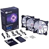 Cooler Master MasterFan Pro 140空気の流れRGB- 140mmの高空気流のRGBケースファン、RGB LEDコントローラ付き3in1、コンピュータケースCPUクーラーおよびラジエーター