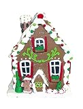 Kurt Adler LED Light Up Gingerbread House Winter Holiday Decor、6 x 5 x 5 cm ブラウン