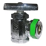 LASCO 06-7025 Angle Stop Valve, Standard Duty, 1/2-Inch Female Iron Pipe Inlet X 7/16-1/2-Inch Slip 
