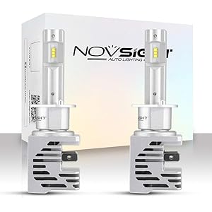 NOVSIGHT H1 バイク/車用led ヘッドライト ハロゲンより200%以上の明るさ 55W±10%セット 600…