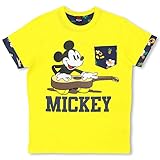 ベビードール ディズニー アロハ柄Tシャツ 男女兼用 DISNEY Collection L イエロー