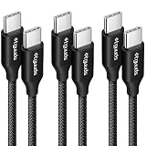 USB C ケーブル [1m+1m+2m 3本/黒] etguuds タイプc ケーブル pd対応 60W急速充電 USBC to USBC ケーブル Macbook Pro、iPad Mini 6/Pro/Air、Galaxy S24 S23 Ultra S23 S22 S21 S20 S10 A53 M23、PixelなどUSB-C機器対応