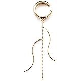 [ジュエルボックス] JewelVOX イヤーカフ イヤリング ニッケルフリー 片耳用 ウェーブ ボールチェーン ウェアリング 金属アレルギー対応 ゴールド
