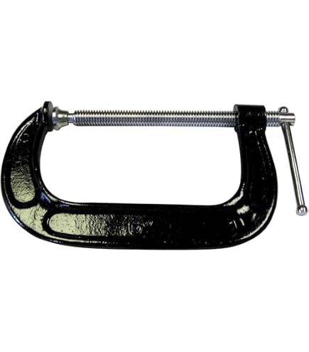 Wilton 21305 Super-Junior C-Clamp – Forged Steel, 2" Jaw Opening, 1-1/4" Throat Depth, Very Light Service, Zinc-Plated Screw