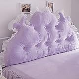 LVZAIXI 大型三角ソファベッドバッククッション/ポジショニングサポート背もたれ用枕/後ろ側の腰掛け用枕/リムーバブルカバー付き枕 ( 色 : パープル ぱ゜ぷる , サイズ さいず : 1.5M