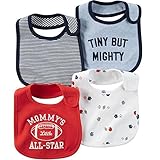 カーターズ Carter's マジックテープタイプ 男の子用未来のアメリカンアスリートよだれかけ4枚セット [並行輸入品]