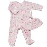 【未熟児】【低出生体重児】【早産児】【NICU】用 ベビー服： 長袖カバーオール 帽子付き パトリシア (2300-3000g)