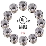 UL-listed E26/E27 to E12 Adapter - Converts Medium Screw (E26/E27) to Candelabra Screw (E12) Socket,