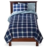 CircoTM Plaid 7 Piece Comforter Set - Blue - Full [並行輸入品]