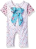 Jelly The Pug Baby Girls' Nicole Romper Polka Dot 9MO [並行輸入品]