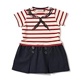 D.fesense マリンワンピース/ 110cm /レッド AP707453711