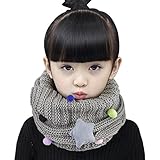 キッズ ニット ネックウォーマー スヌード マフラー 星 スター ケーブル編み 暖かい 冷え対策 かわいい 首巻き ストール 雪遊び お出かけ クリスマス プレゼント ガールズ ボーイズ ジュニア 秋