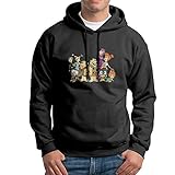TAKALファッション メンズ クール 原始家族フリントストーン パーカー 通気性 Black Size L