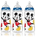 NUK Disney Orthodontic Medium Flow Bottle-3 Pack (Mickey Mouse) by Disney [並行輸入品]