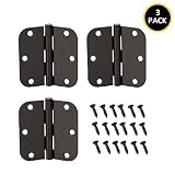 Everbilt 3 – 1 / 2 in。oil-rubbedブロンズ5 / 8で。半径セキュリティドアヒンジ( 3 - Pack )