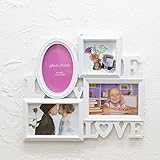 道 片平 フォトフレーム LOVE ラブ 写真立て 壁掛け かわいい 白 新婚 カップル 赤ちゃん ベビー ペット