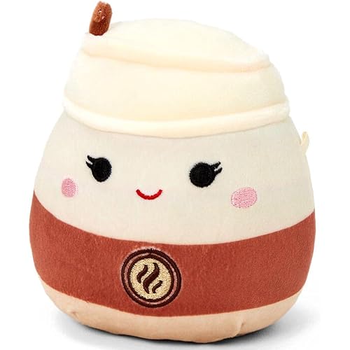 Squishmallow Oficial Kellytoy Food Squad Plush Dessert Collectible Soft Plush Animal (Renne Coffee, 5 Inch)