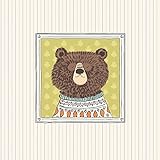 Oopsy Daisy Fine Art for Kids Pretty Portrait Bearキャンバス壁アートby Liz Mytinger 10 x 10" NB21970