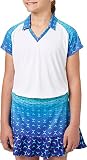 Slazenger Girls ' Printedゴルフポロ L ホワイト
