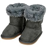 ホットビスケッツ(mikihouse) 中までふわふわ♪ファー付きブーツ 73-9401-789 (16cm, グレー)