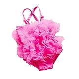 nijuh ベビー　フリフリ 水着 ショッキングピンク 80ｃｍ－90ｃｍ