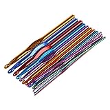 TOOGOO ( R ) 14サイズMulti Colouredアルミニウムかぎ針編みフック針セット2 mm-10 mm