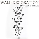 アイアン壁飾り ウォールデコレーション 壁掛け インテリア ローズ アイビー ウォールオーナメント アートパネル インテリア雑貨 ディスプレイ 玄関 レトロ アンティーク おしゃれ