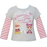 2017年 春物 アンパンマンガール 天竺 フェイクレイヤードパフ袖 長袖Ｔシャツ Anpanman Girl グレー◇95cm