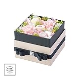 RoseDesign プリザーブドフラワー フラワーアレンジメント ギフト ピンク（ボックス：ベージュ）