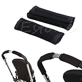 2pcs-baby-stroller-carriage-front-handle-neoprene-magic-tape-bumper-bar-cover