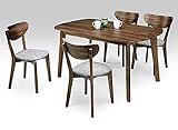 北欧風 カフェ 木製 ダイニング5点セット ブラウン
