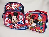 Mickey Mouse Disney Toddler Boys Medium 12" Backpack Book Bag, Lunch Box & Pencil Case Set [並行輸入品]