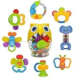 Teether Rattle Set Baby Toy - Happytime SLE84822 (2017 New Design)8pcs Latest Rattle & Teether Toys 