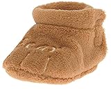 C-Princess コーデュロイ ベビーブーティ ふわふわ 肌触り 子供 赤ちゃん 室内履き ベビールームシューズ 靴 (1ブラウン)
