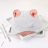 ベビー 帽子 女の子 かわいい キッズ ハット 男の子 オシャレ ストライプ 柄 ネズミ お出かけ つば広 赤ちゃん キャップ サファリハット ベビー帽子 サンバイザー フィッシャーマンハット 女の子