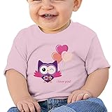 ロマンチックなフクロウ子供服 ベビーTシャツ 半袖 男の子 女の子 クルーネック カジュアル