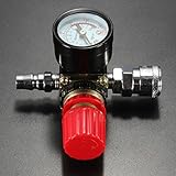 Beho-140PSIゲージホース付き1/4インチ空気圧レギュレーターリリーフクイックリリースコンプレッサーフィッティング