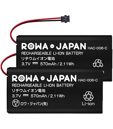 Amazon.co.jp: 2個交換用HAC-006バッテリーパック、Switch Joy-Con