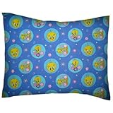 SheetWorld Crib / Toddler Percale Baby Pillow Case - Tweety - Made In USA by sheetworld